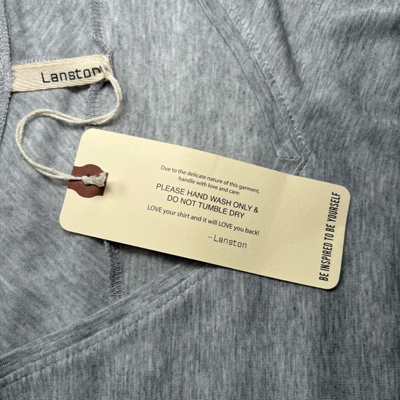 NWT REVOLVE LANSTON Quarter Sleeve Top Gray Size Small - Picture 4 of 8